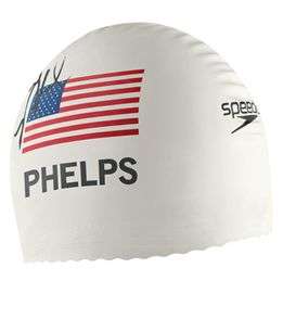 SPEEDO MICHAEL PHELPS 2008 USA OLYMPICS SWIM CAP HAT BRAND NEW SIGNED 
