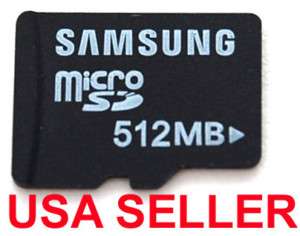 NEW Samsung 512mb Micro SD Memory Card microSD 512 mb  