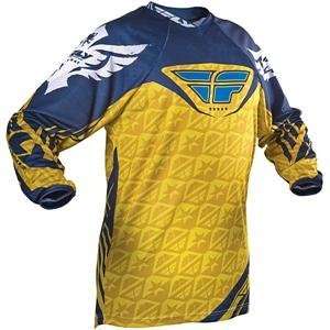  Fly Racing Kinetic Jersey   2009   Large/Navy/Yellow 