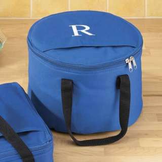 MONOGRAMMED insulated CROCK POT Dish Pan Carry Bag tote  