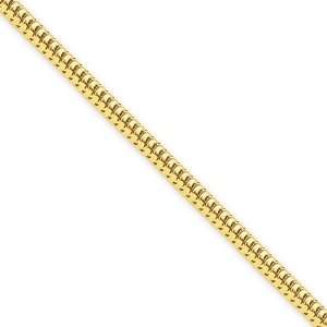    3mm, 14 Karat Yellow Gold, Round Snake Chain   24 inch Jewelry