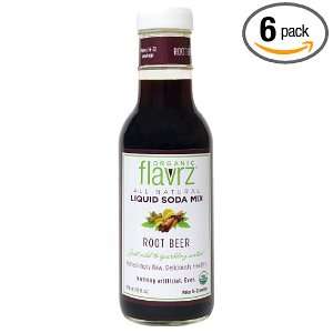 Flavrz Organic Drink Mix, Root Beer, 16 Ounce Bottles (Pack of 6 