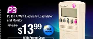 P3 Kill A Watt Electricity Load Meter and Monitor