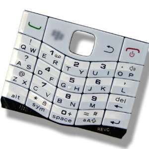  Genuine OEM BlackBerry Pearl 3G 9100 White Keyboard Keypad Key Keys 