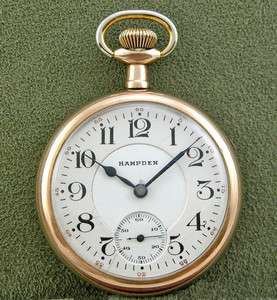 HAMPDEN O. F POCKETWATCH SIGNED 555 ON MOVMT 21 JEWEL 16 SIZE 