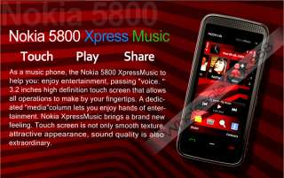 Nokia 5800 XpressMusic Unlocked PDA GPS Cell Phone  