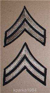 PAIR WW2 ERA ARMY CORPORAL 5th GRADE CHEVRON PATCHS  