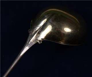   STERLING SILVER LADLE GOLD SOUP LARGE SPOON REPOUSE ART USA AMERICA
