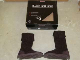   WOMENS CLASSIC KNIT BOOTS CHOCOLATE SIZE 9 NEW WITH BOX  