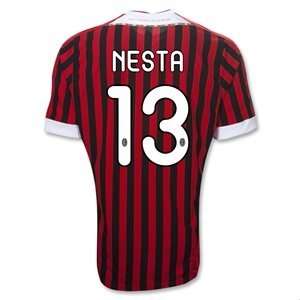  Adidas AC Milan 11/12 NESTA Home Soccer Jersey Sports 