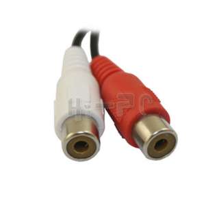 5MM Male Audio Stereo Jack To 2 RCA F Cable Adapter  