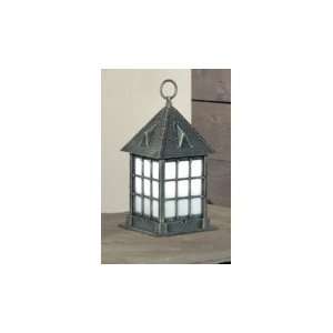   Pier Lamp in Weathered Bronze with Clear Seeded Acrylic Panels glass