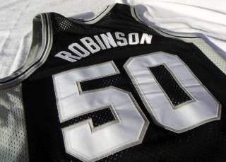   #50 NBA David Robinson Home Black Champion Adult Size 40 Jersey