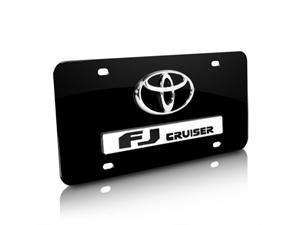    Toyota Logo FJ Cruiser Black Metal License Plate