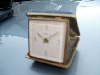 Seth Thomas Vintage Travel Alarm Clock Pocket Watch With Case Antique 