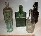 10 asst d vintage glass bottles varied sizes colors types