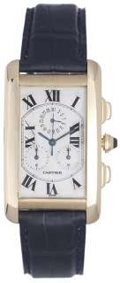 Cartier Tank Americaine (or American) Mens 18k Yellow Gold 