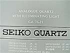 SEIKO INSTRUCTIONS ANALOGUE QUARTZ WITH ILLUMINATING L