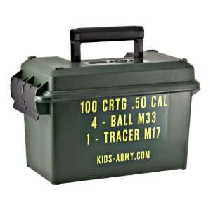 Kids Safe Military Ammo Can   50 Cal. Toys & Games