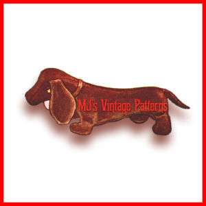 Vintage Stuffed Animal Pattern ~ Dachshund Dog  