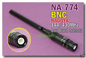 Nagoya NA 774 BNC Dual band VHF+UHF Ham radio antenna  