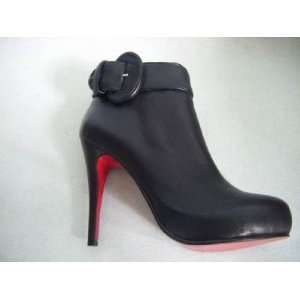 Christian Louboutin Fifre Red Corset Ankle Boots 
