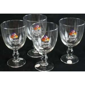  Vintage Set of 4 Pater Lieven Belgian Beer Glasses 