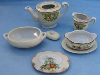 Vintage Childs Porcelain Tea Set Floral Japan Serving Pieces 