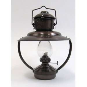   HANDTOOLED HANDCRAFTED IRON TRAWLERS OIL LAMP WITH ANTIQUE FINISH