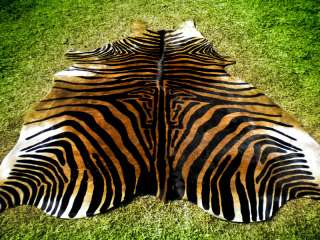 ZEBRA Print/Printed COWHIDE SKIN Rug steer COW HIDE  