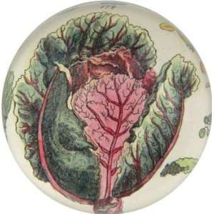  John Derian Crystal Paperweight Dome   Red Lettuce