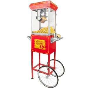  FunTime 8oz Red Popcorn Popper Machine Maker Cart Vintage 