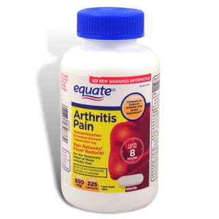 Arthritis Pain Reliever 650 mg, 225 Caplets   Equate  