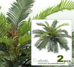 TWO 24 Cycas Palm Artificial Tree Silk Plants 020  