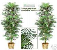 Two 8 Areca Artificial Palm Trees Silk Plants New 118  