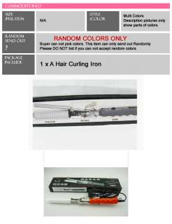 NEW Hair Ceramic Curling Tongs Clamp Curler Spiral Iron  