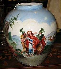 Large French vase with Greek/Roman pattern  