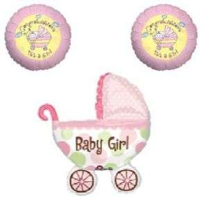 BABY SHOWER BUGGY carriage party decoration balloon kit  