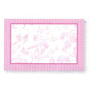 24 PINK Toile Baby Shower Name Tags girl/boy party supplies favors 