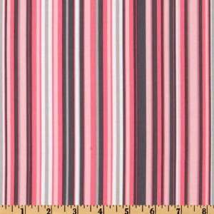  Play Stripe Pink Gray Fabric One Yard (0.9m) CX3137 Bloom 