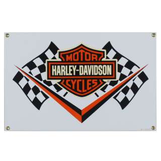 Harley Davidson® Racing Flags Porcelain Sign  