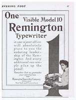 1911 VINTAGE AD   REMINGTON TYPEWRITER 11 11  