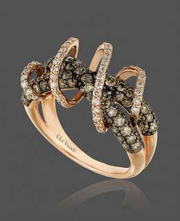 Le Vian Diamond Ring, 14k Gold White Diamond and Chocolate Diamond 