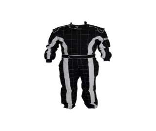 Triumph SFI Cart Karting Auto Racing Suit Black White  
