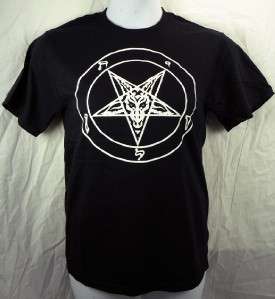Pentagram Baphomet T Shirt Satanism Occult Black Magic  