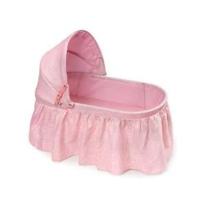 Badger Basket Folding Doll Cradle With Pink Gingham Fabric   00363 