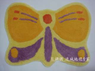 Lovely Yellow Butterfly Bath Mats & Rugs L2205  