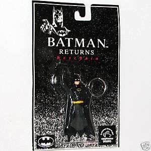 DC COMICS~BATMAN~1992 Applause Key Chain Ring~Superhero Figure~PVC 