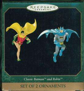 HALLMARK CLASSIC BATMAN AND ROBIN ORNAMENT Set Of 2 99  