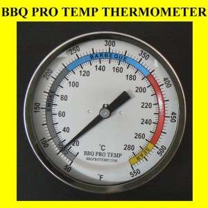 BBQ TEMP GAUGE WOOD STOVE SMOKER PIT GRILL ADJ SS BARBECUE OVEN 